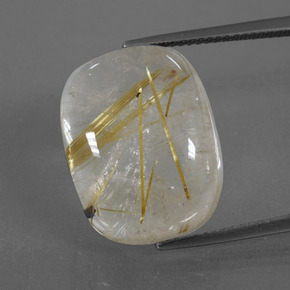 20.4ct Cushion Cabochon Colorless Golden Rutile Quartz Gem for sale 20.4ct Cushion Cabochon Colorless Golden Rutile Quartz Gem (ID: 402349)