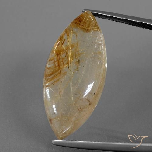 Quartz rutile marquise de 25,82 ct, 31,1 x 13,8 mm d'Inde, Photo A