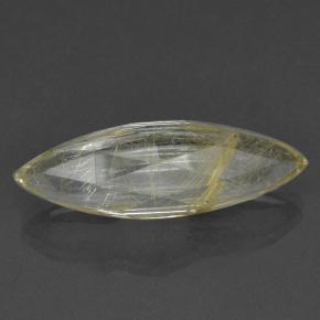 16.5ct Marquise Checkerboard (double sided) Colorless Golden Rutile Quartz Gem for sale 16.5ct Marquise Checkerboard (double sided) Colorless Golden Rutile Quartz Gem (ID: 417979)