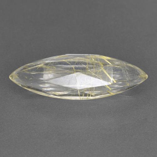 17.5ct Fancy Double-Sided Mixed Cut Colorless Golden Rutile Quartz Gem for sale 17.5ct Fancy Double-Sided Mixed Cut Colorless Golden Rutile Quartz Gem (ID: 417981)