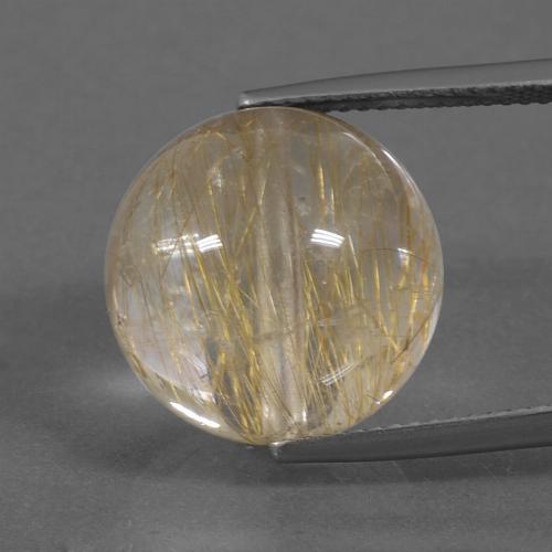 Marrón-dorado muy claro Cuarzo Rutilado Gema - 23.6ct Esfera perforada (ID: 423027)