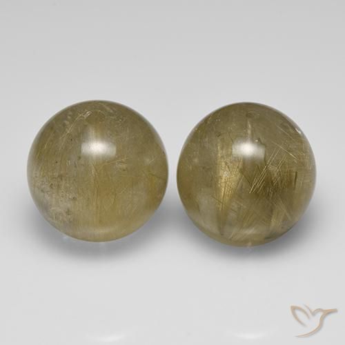 43.02ctw Natural Medium Yellow Rutile Quartz, Sphere / Ball, Transparent