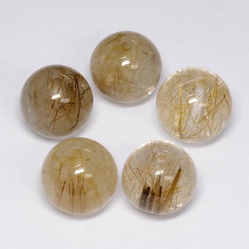 Mehrfarbig Rutilquarz Edelstein - 7.1ct Durchbohrte Kugel (ID: 423095)