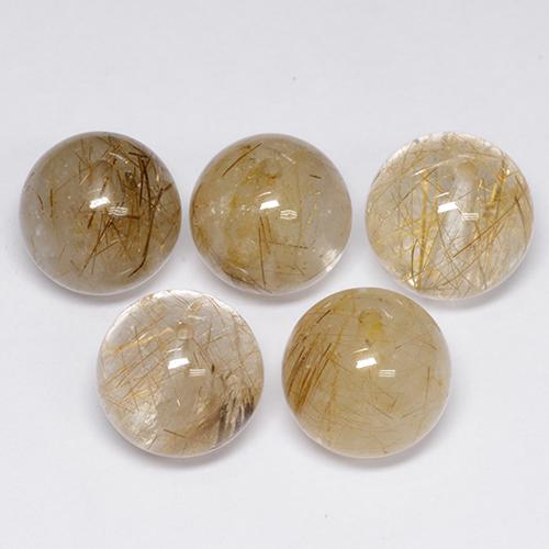 Rutile Quartz Gemstones in 10.1 mm Size for Sale, Rutile Quartz Stones in Multicolor Color