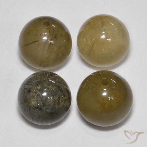 17.91ctw Natural Brown Rutile Quartz, Sphere / Ball, Translucent