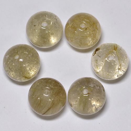 3.7ct Drilled Sphere Colorless Golden Rutile Quartz for sale thumb image of 3.7ct Drilled Sphere Colorless Golden Rutile Quartz (ID: 423131)