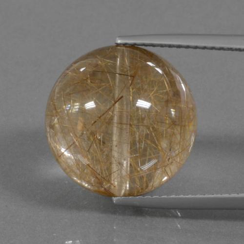 Very Light Golden-Brown 金发晶 Gem - 27.9ct 钻孔球形 (ID: 423446)