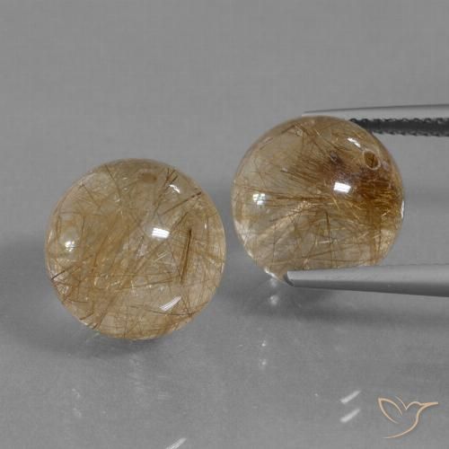 27.53ctw Natural Medium Golden Rutile Quartz, Sphere / Ball, Transparent