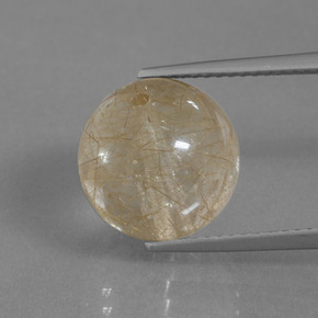 Very Light Brown Рутиловый Кварц Камень - 10.5ct Просверленный Шар (ID: 434807)