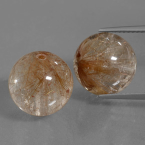 25.5ct Drilled Sphere Colorless Golden Rutile Quartz for sale thumb image of 25.5ct Drilled Sphere Colorless Golden Rutile Quartz (ID: 434894)