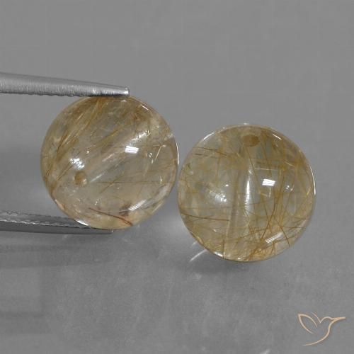 22.9ct Drilled Sphere Colorless Golden Rutile Quartz for sale thumb image of 22.9ct Drilled Sphere Colorless Golden Rutile Quartz (ID: 435027)