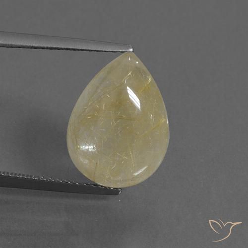 5.78 ct Pear Rutile Quartz, 14.9 x 10.9 mm From India, Photo A