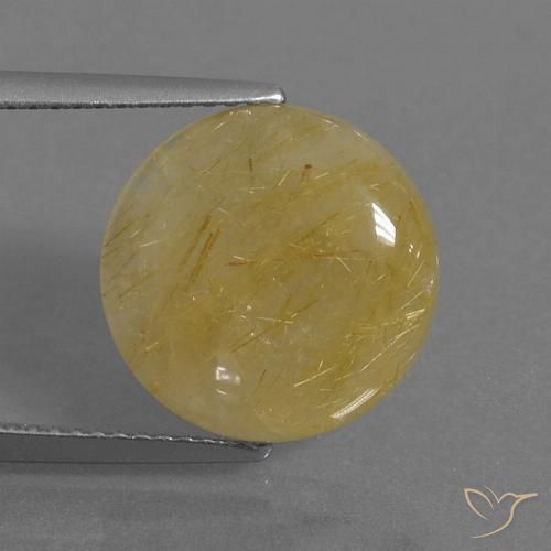 5.28ct Natural Golden-Yellow Rutile Quartz, Round, Translucent