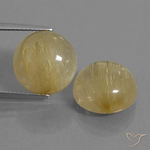 16.7 ct Round Rutile Quartz, 13 mm From India, Photo A