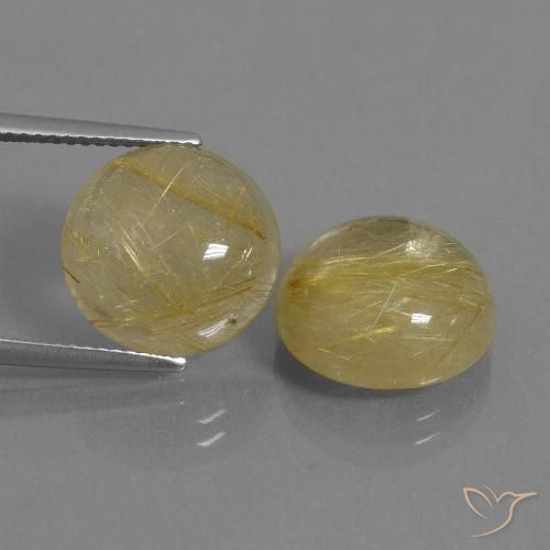 15.21 ct Round Rutile Quartz, 13.1 mm From India, Photo A