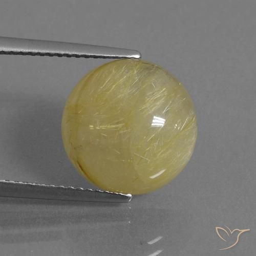 8.01ct Natural Warm Yellow Rutile Quartz, Round, Translucent