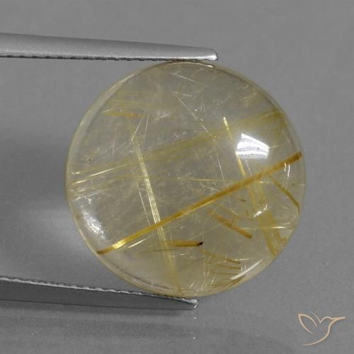 12.08 ct Round Rutile Quartz, 16.3 mm From India, Photo A