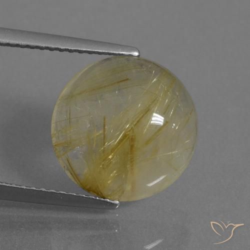 6.29 ct Round Rutile Quartz, 12.9 mm From India, Photo A