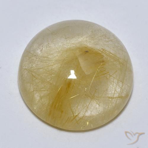 8.11ct Natural Earthy Yellow Rutile Quartz, Round, Transparent