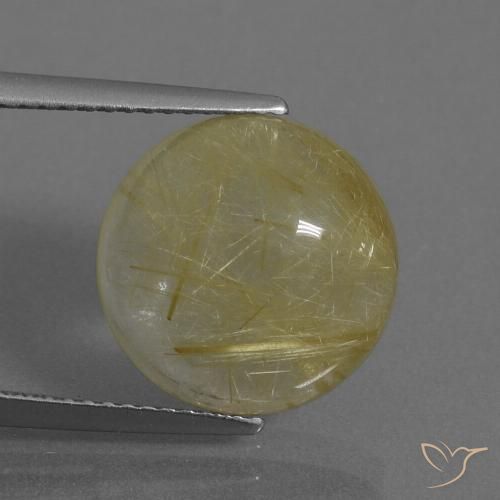 7.13ct Natural Tuscany Yellow Rutile Quartz, Round, Transparent