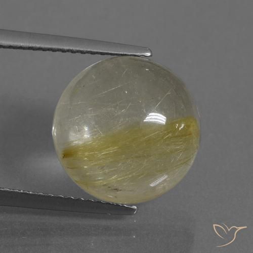 8.61ct Natural Earthy Yellow Rutile Quartz, Round, Transparent