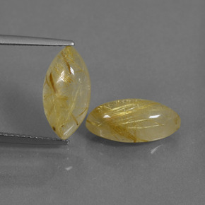 3.7ct Marquise Cabochon Colorless Golden Rutile Quartz Gem for sale 3.7ct Marquise Cabochon Colorless Golden Rutile Quartz Gem (ID: 436066)