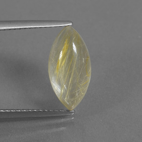 3.4ct Marquise Cabochon Colorless Golden Rutile Quartz Gem for sale 3.4ct Marquise Cabochon Colorless Golden Rutile Quartz Gem (ID: 436071)