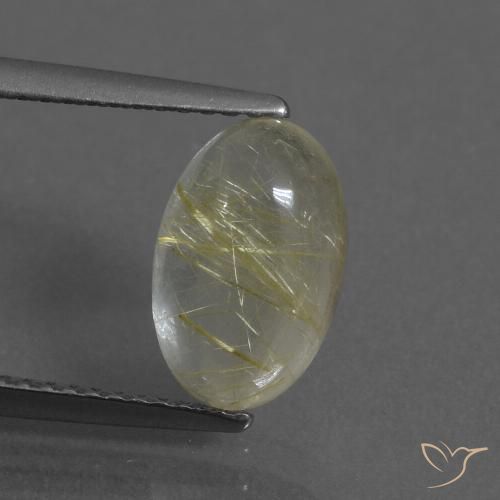 2.71 ct Oval Rutile Quartz, 11 x 7.1 mm From India, Photo A