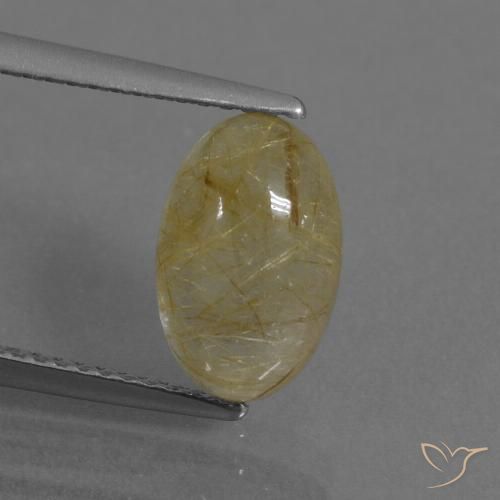 2.88 ct Oval Rutile Quartz, 11.1 x 7.2 mm From India, Photo A