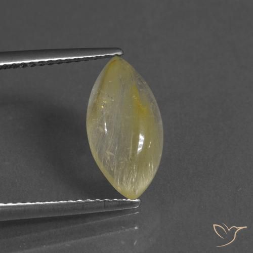 3 ct marquise schliff gelber Rutilquarz aus Indien, Größe 13,7 x 7,1mm, natürlicher Edelstein, Transparent Reinheit, 1 Stück marquise schliff Rutilquarz, Mohs-Härte von 7 Geeignet für den täglichen Gebrauch im Schmuck , Photo A