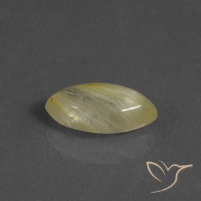 3.00 ct Yellow Rutile Quartz Stone, Natural Rutile Quartz in Marquise Cabochon Shape for Sale