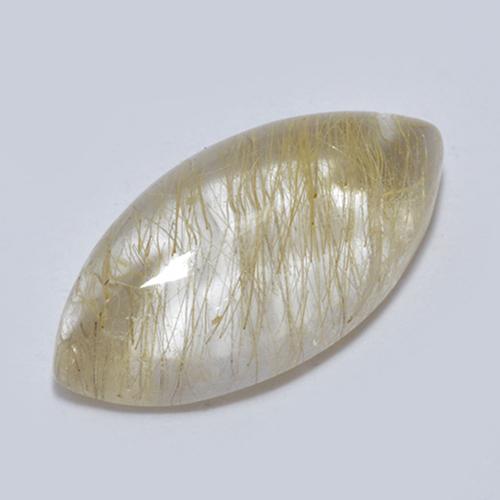 3.2ct Marquise Cabochon Colorless Golden Rutile Quartz for sale thumb image of 3.2ct Marquise Cabochon Colorless Golden Rutile Quartz (ID: 436218)