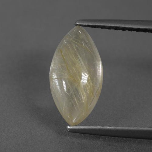 Светло-желтый Рутиловый Кварц Камень - 2.4ct Огранка Маркиза Кабошон (ID: 436433)