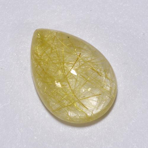2.2ct Pear Cabochon Colorless Golden Rutile Quartz for sale thumb image of 2.2ct Pear Cabochon Colorless Golden Rutile Quartz (ID: 436599)