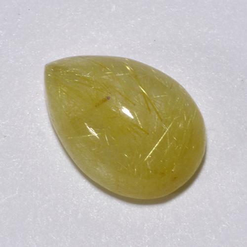 2.2ct Pear Cabochon Colorless Golden Rutile Quartz for sale thumb image of 2.2ct Pear Cabochon Colorless Golden Rutile Quartz (ID: 436600)