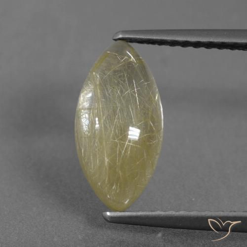 2.35ct Natural Warm Yellow Rutile Quartz, Marquise, Transparent