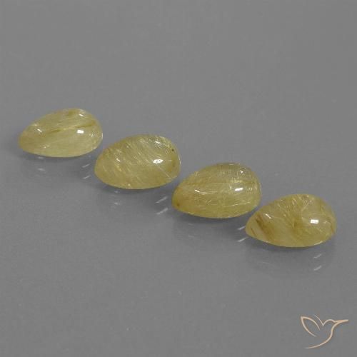 2.3ct Pear Cabochon Colorless Golden Rutile Quartz Gem for sale 2.3ct Pear Cabochon Colorless Golden Rutile Quartz Gem (ID: 436764)