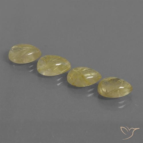 9.03ctw Natural Light Earthy Yellow Rutile Quartz, Pear Shape, Transparent