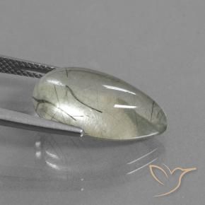 Rutile Quartz Gemstone in 18.4 x 11.4 mm Size for Sale, Rutile Quartz Stone in Clear with Inclusion Color