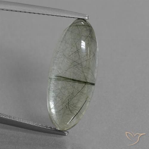 8.76ct Natural Light Green Rutile Quartz, Marquise, Transparent