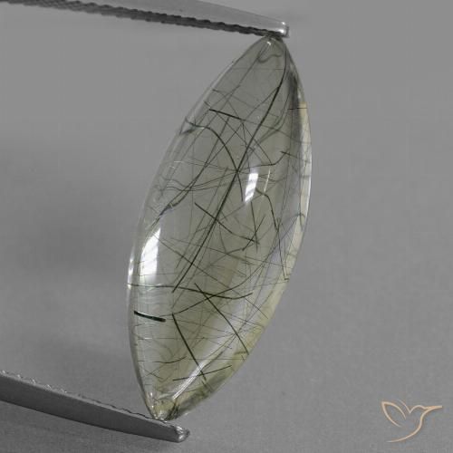 9.05ct Natural Light Green Rutile Quartz, Marquise, Transparent