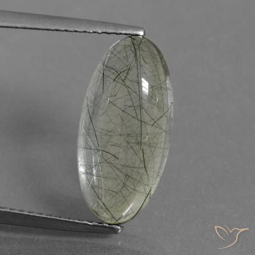 5.75ct Natural Light Green Rutile Quartz, Oval, Transparent