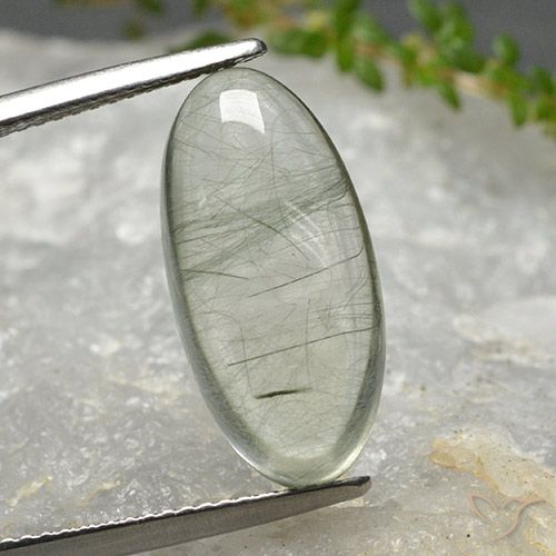 8.97ct Natural Light Green Rutile Quartz, Oval, Transparent