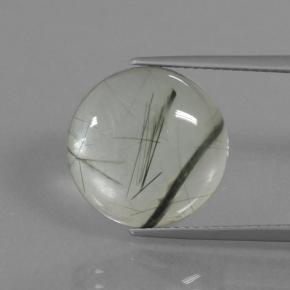 hellgrün Rutilquarz Edelstein - 7.8ct Rund Cabochon (ID: 439379)