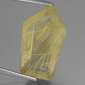 13.3ct Shield Colorless Golden Rutile Quartz for sale thumb image of 13.3ct Shield Colorless Golden Rutile Quartz (ID: 443239)