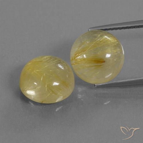 11.53 ct Round Rutile Quartz, 11 mm From India, Photo A