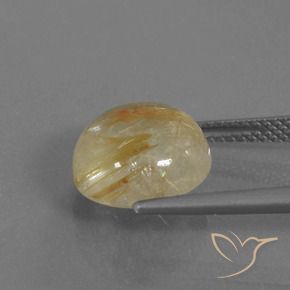 Rutile Quartz Gemstone in 11 mm (calibrated) Size for Sale, Rutile Quartz Stone in Warm Brown Color