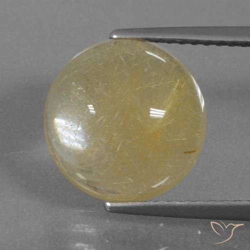 4.81 ct Round Rutile Quartz, 11.2 mm From India, Photo A