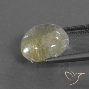 Rutile Quartz Gemstone in 11 mm (calibrated) Size for Sale, Rutile Quartz Stone in Very Light Golden-Brown Color