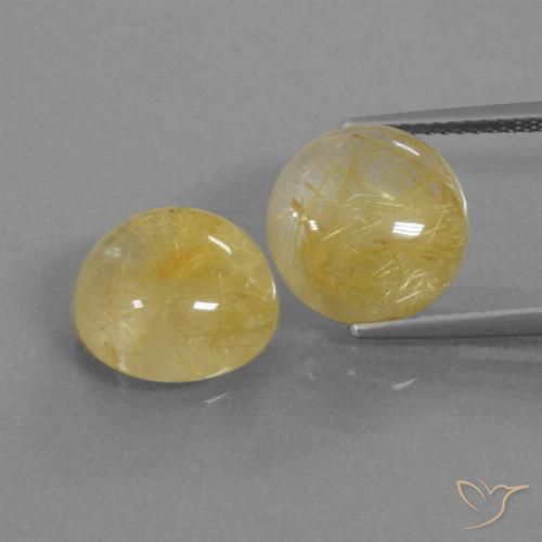 10.89 ct Round Rutile Quartz, 11 mm From India, Photo A